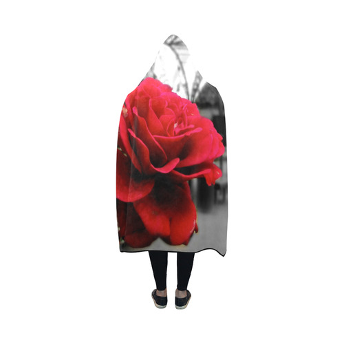 Last Rose by Martina Webster Hooded Blanket 50''x40''