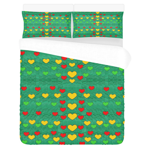 love is in all of us to give and show 3-Piece Bedding Set