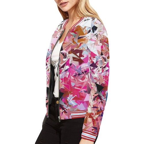 Abstract System by Artdream All Over Print Bomber Jacket for Women (Model H21)