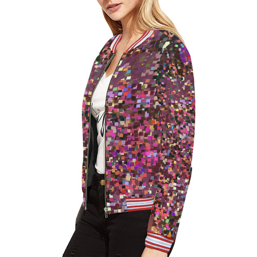 Abstract System by Artdream All Over Print Bomber Jacket for Women (Model H21)