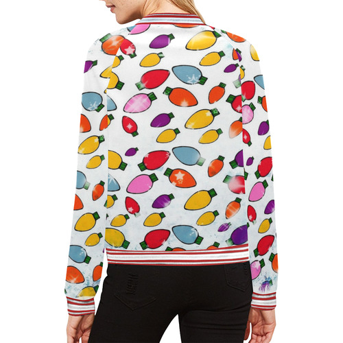 Bulb Popart by Nico Bielow All Over Print Bomber Jacket for Women (Model H21)