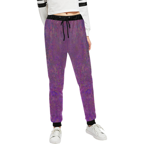 Purple Abstract Unisex All Over Print Sweatpants (Model L11)