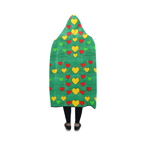 love is in all of us to give and show Hooded Blanket 50''x40''