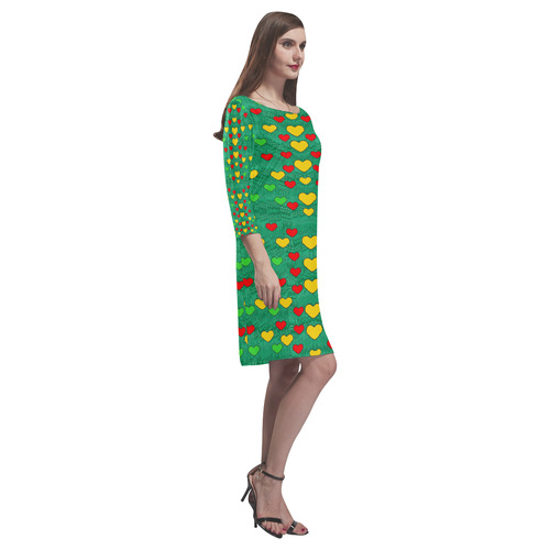love is in all of us to give and show Rhea Loose Round Neck Dress(Model D22)