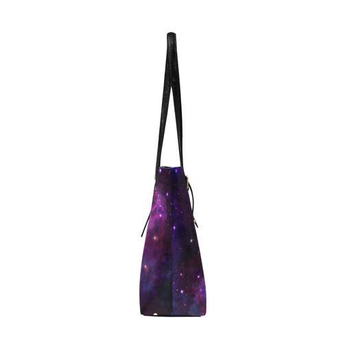 Midnight Blue Purple Galaxy Euramerican Tote Bag/Large (Model 1656)