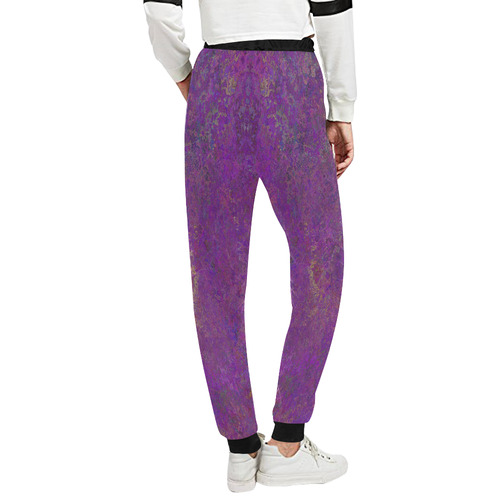 Purple Abstract Unisex All Over Print Sweatpants (Model L11)