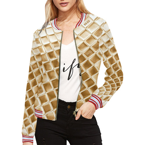 Abstract Popart by Nico Bielow All Over Print Bomber Jacket for Women (Model H21)