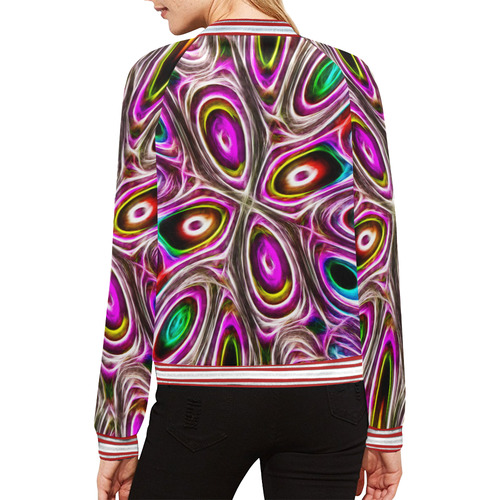 Peacock Strut I All Over Print Bomber Jacket for Women (Model H21)