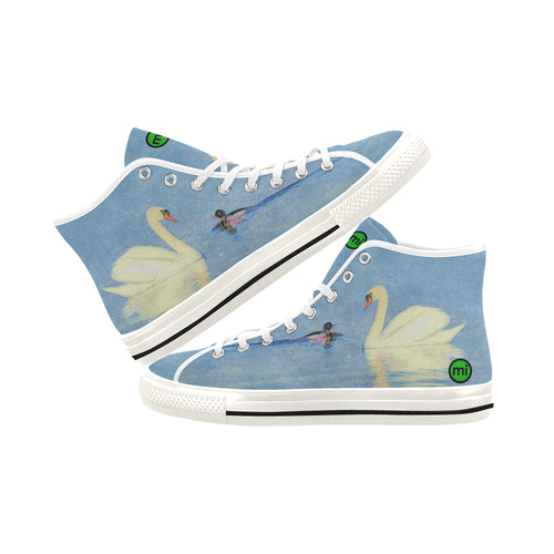 Swan Meets Duck. Inspired by the Magic Island of Gotland. Vancouver H Women's Canvas Shoes (1013-1)