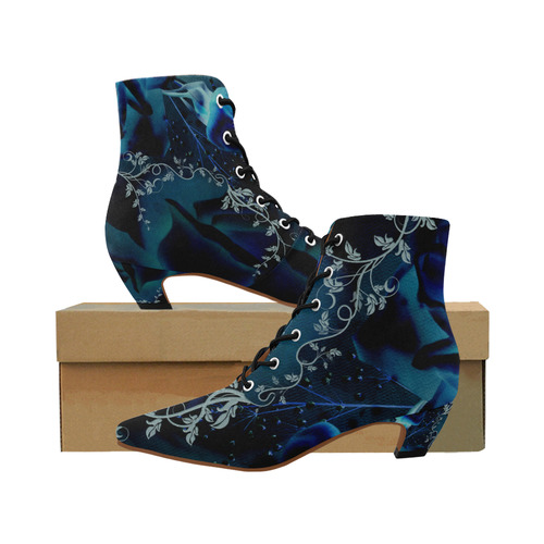 Floral design, blue colors