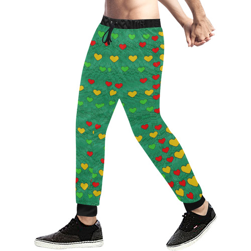love is in all of us to give and show Men's All Over Print Sweatpants (Model L11)