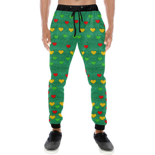 love is in all of us to give and show Men's All Over Print Sweatpants (Model L11)