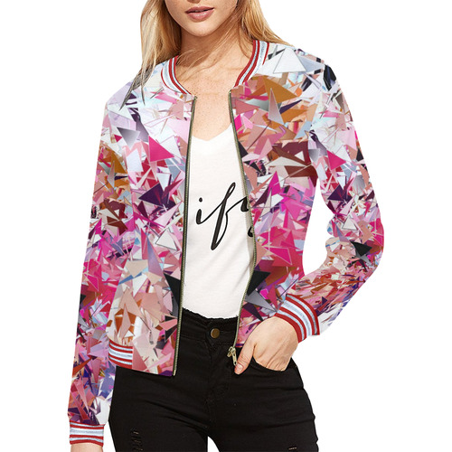 Abstract System by Artdream All Over Print Bomber Jacket for Women (Model H21)