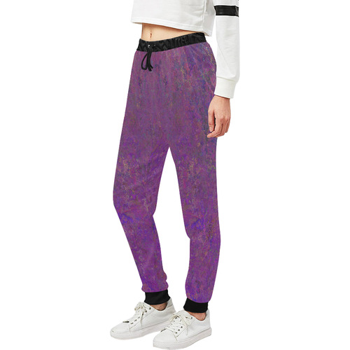 Purple Abstract Unisex All Over Print Sweatpants (Model L11)