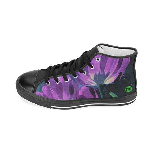 Sunny Lilac Tulips. Inspired by the Magic Island of Gotland. Women's Classic High Top Canvas Shoes (Model 017)