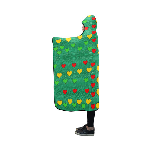 love is in all of us to give and show Hooded Blanket 50''x40''