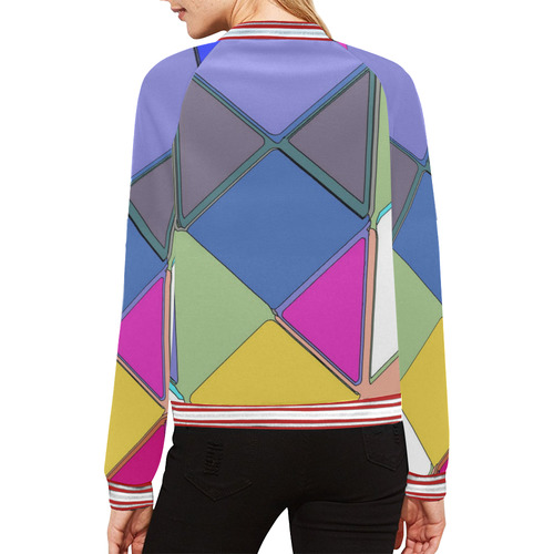 Abstract System by Artdream All Over Print Bomber Jacket for Women (Model H21)