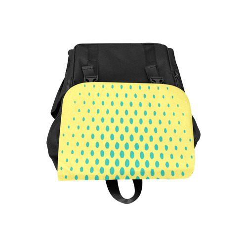 Density, Green on Yellow Casual Shoulders Backpack (Model 1623)