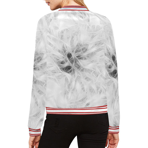 Cotton  Light All Over Print Bomber Jacket for Women (Model H21)