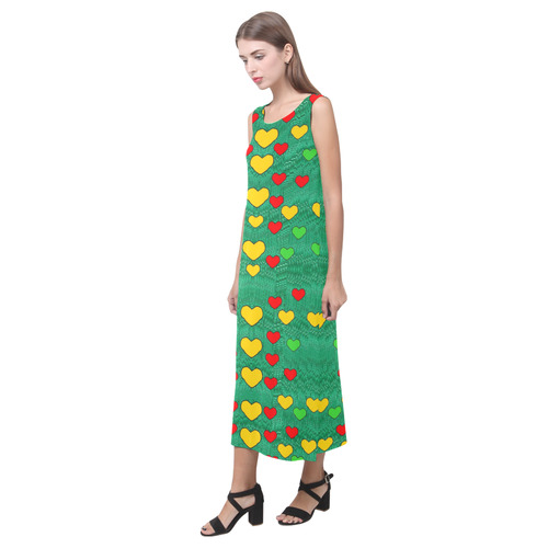 love is in all of us to give and show Phaedra Sleeveless Open Fork Long Dress (Model D08)