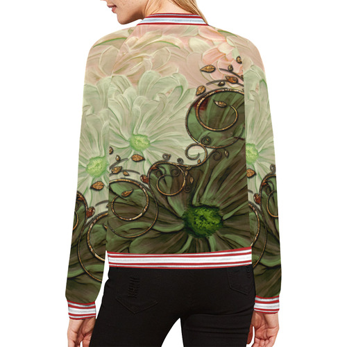 Wonderful vintage design All Over Print Bomber Jacket for Women (Model H21)