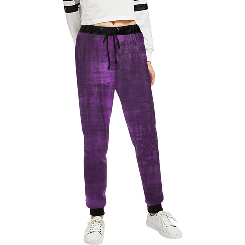 Purple Grunge Unisex All Over Print Sweatpants (Model L11)