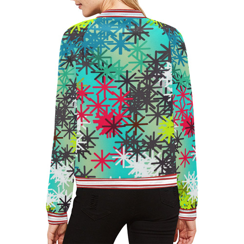 Abstract System by Artdream All Over Print Bomber Jacket for Women (Model H21)