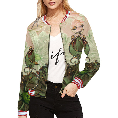 Wonderful vintage design All Over Print Bomber Jacket for Women (Model H21)