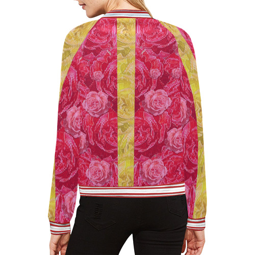 Rose and roses and another rose All Over Print Bomber Jacket for Women (Model H21)