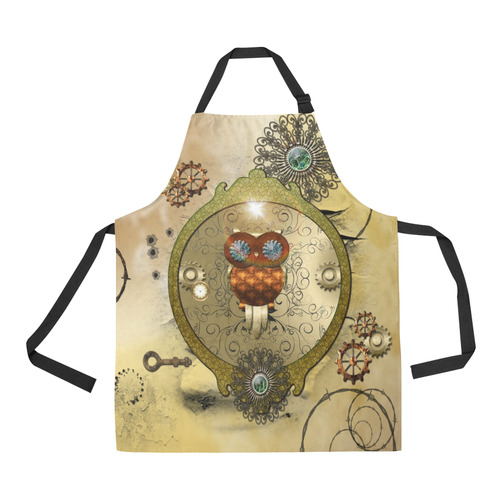 Steampunk, wonderful owl All Over Print Apron