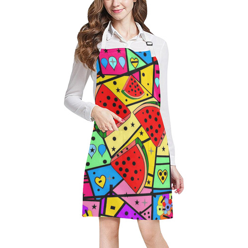 Melon Popart by Nico Bielow All Over Print Apron