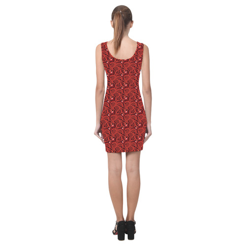 Cherry Tomato Red Hearts Medea Vest Dress (Model D06)