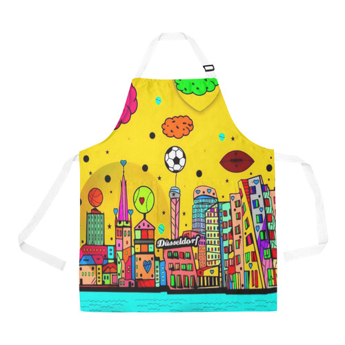 Düsseldorf Popart by Nico Bielow All Over Print Apron