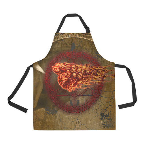 Awesome, creepy flyings skulls All Over Print Apron