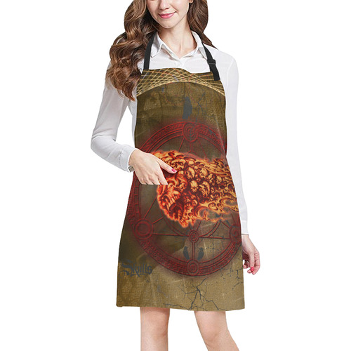 Awesome, creepy flyings skulls All Over Print Apron