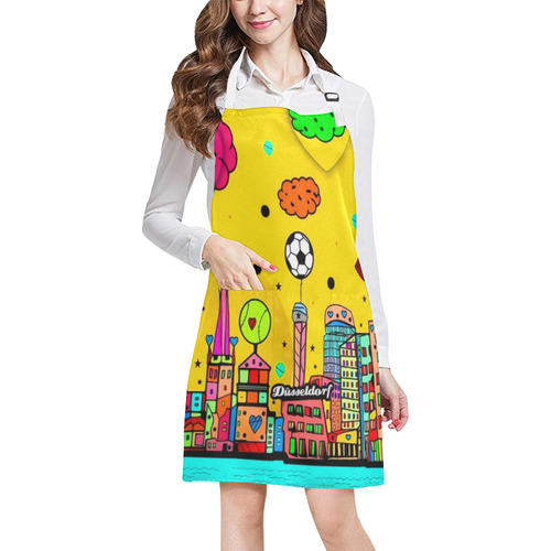 Düsseldorf Popart by Nico Bielow All Over Print Apron