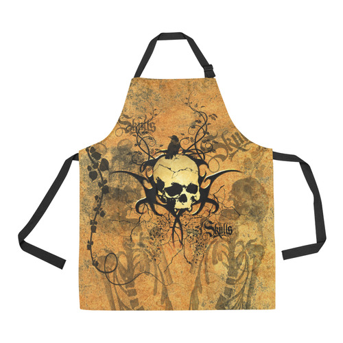 Awesome skull with tribal All Over Print Apron