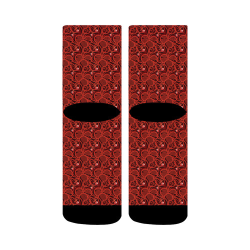Cherry Tomato Red Hearts Crew Socks