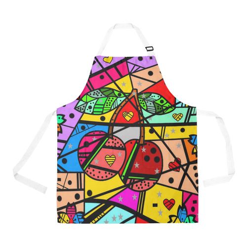 Cherry Popart by Nico Bielow All Over Print Apron