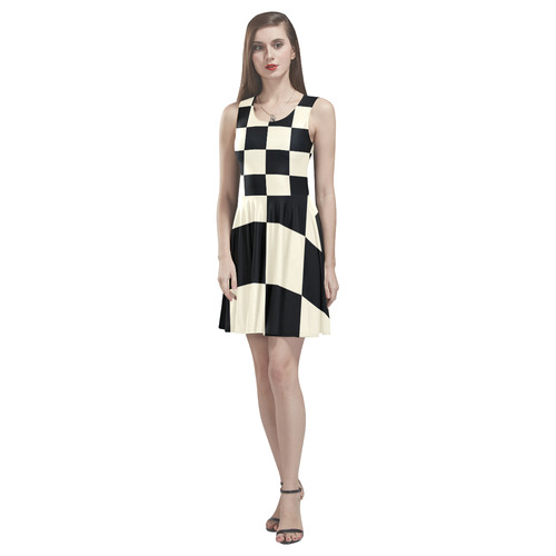 The Power of the Square Thea Sleeveless Skater Dress(Model D19)