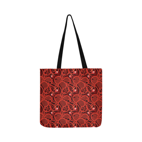 Cherry Tomato Red Hearts Reusable Shopping Bag Model 1660 (Two sides)