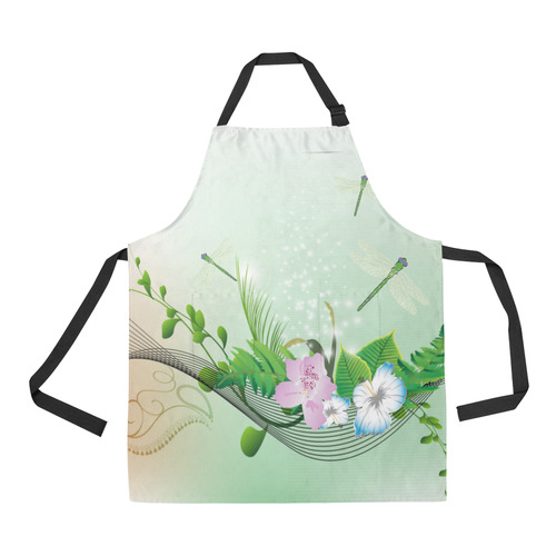 Beautiful flowers, soft colors All Over Print Apron