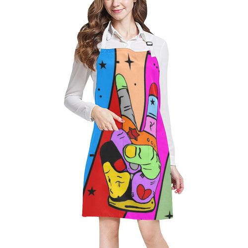 Peace Popart by Nico Bielow All Over Print Apron