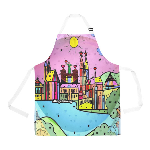 Magdeburg Popart by Nico Bielow All Over Print Apron