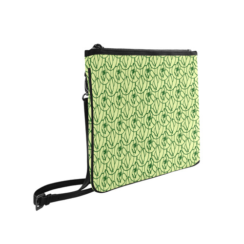 St Patrick's Day Clovers Slim Clutch Bag (Model 1668)