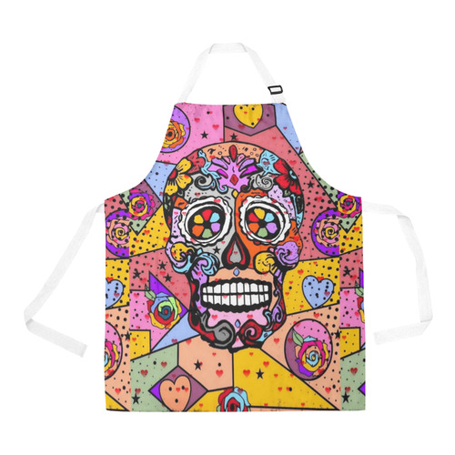Skull Popart by Nico Bielow All Over Print Apron