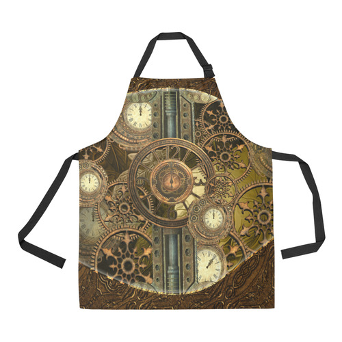 Steampunk clocks and gears All Over Print Apron