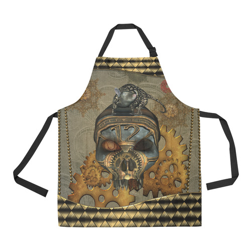 Awesome steampunk skull All Over Print Apron