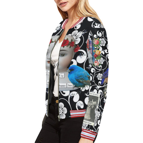 I Shine Wildly All Over Print Bomber Jacket for Women (Model H21)