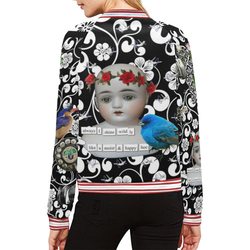 I Shine Wildly All Over Print Bomber Jacket for Women (Model H21)